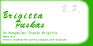 brigitta puskas business card