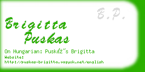 brigitta puskas business card